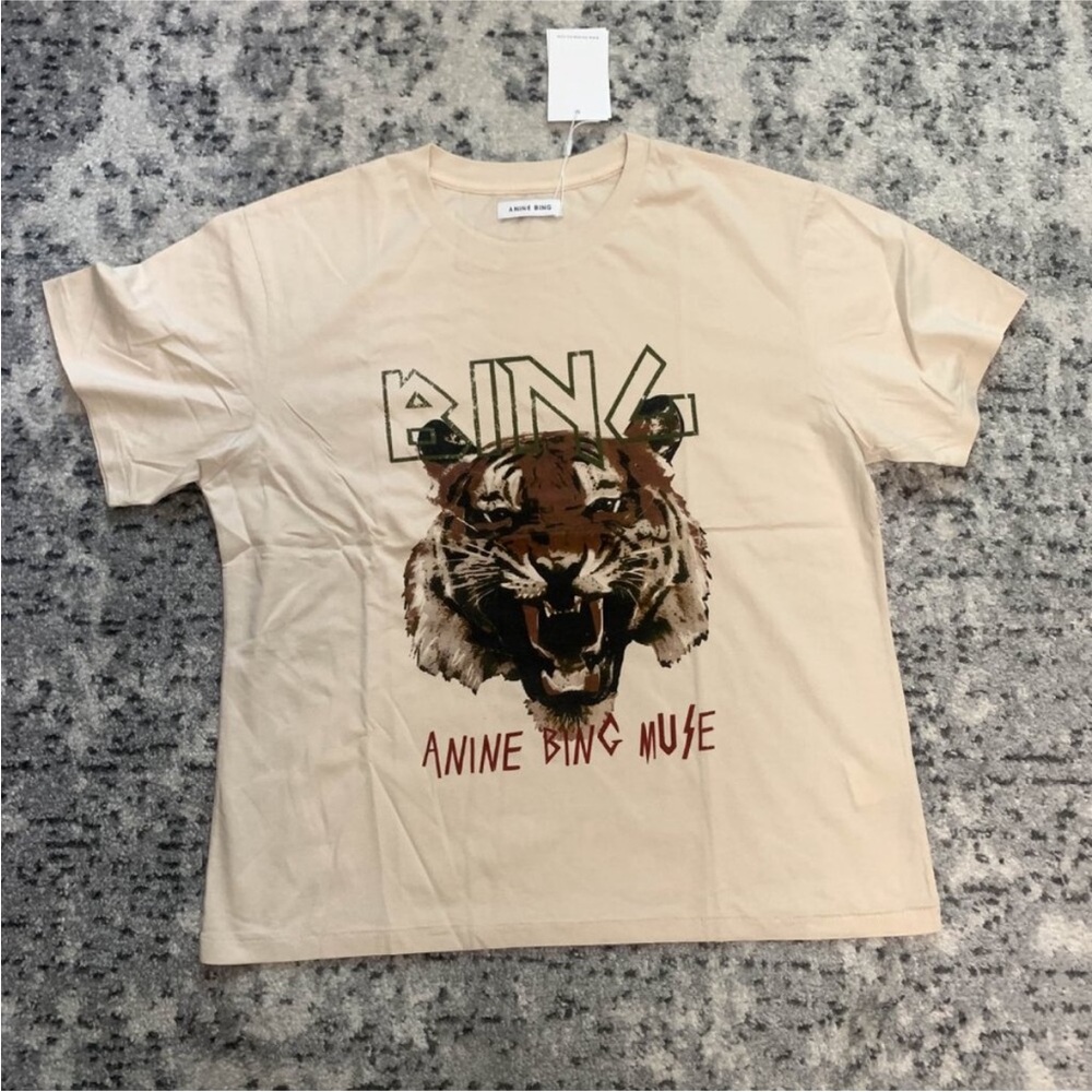 Anine Bing Tiger Print T-Shirt Women's Medium, Small